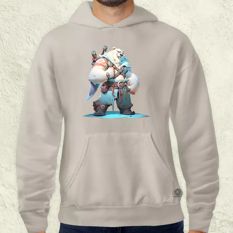 Chibi szamuráj jegesmedve v1 férfi pulóver