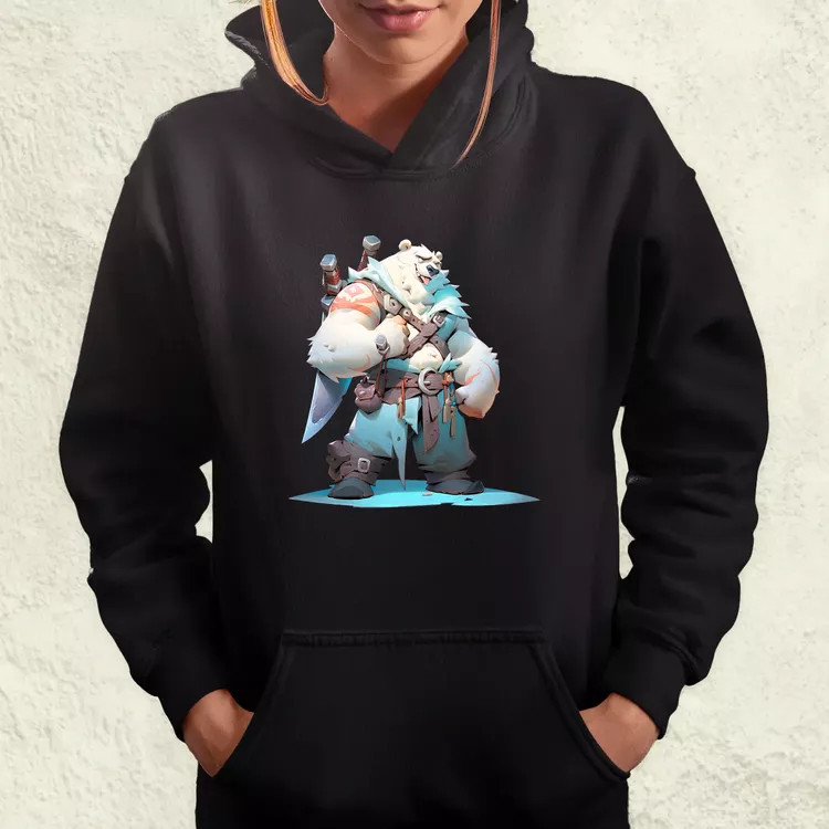 Chibi szamuráj jegesmedve v1 női pulóver
