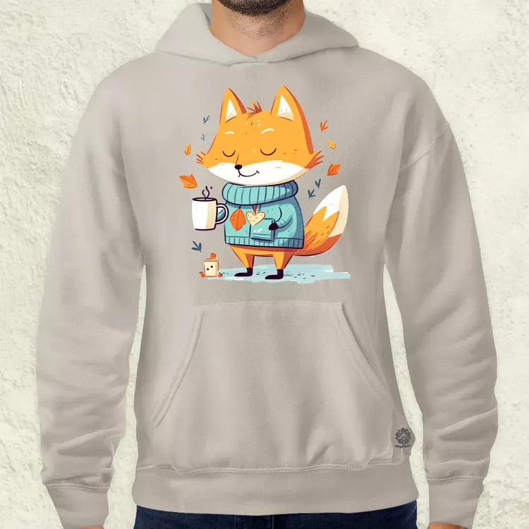 Cuki róka teázik v1 férfi pulóver