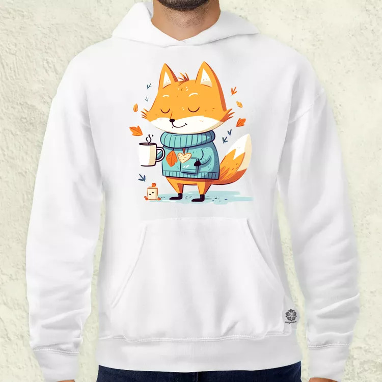 Cuki róka teázik v1 férfi pulóver