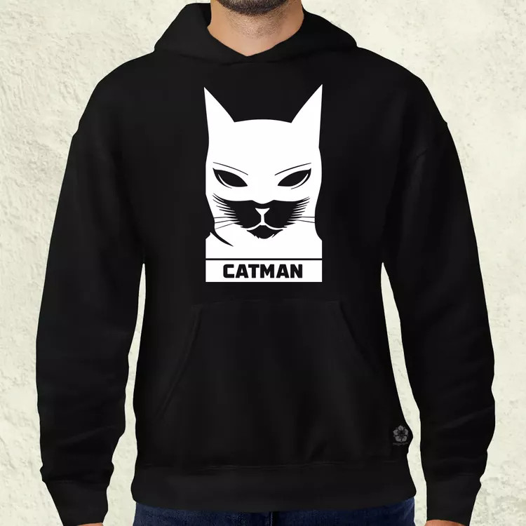 Catman fehér férfi pulóver