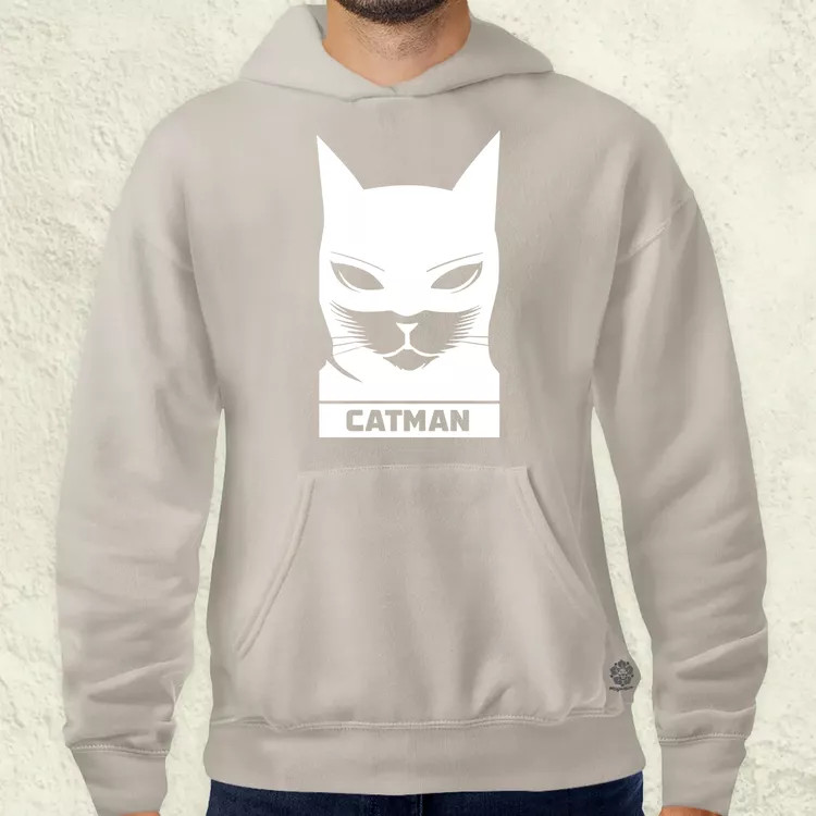 Catman fehér férfi pulóver