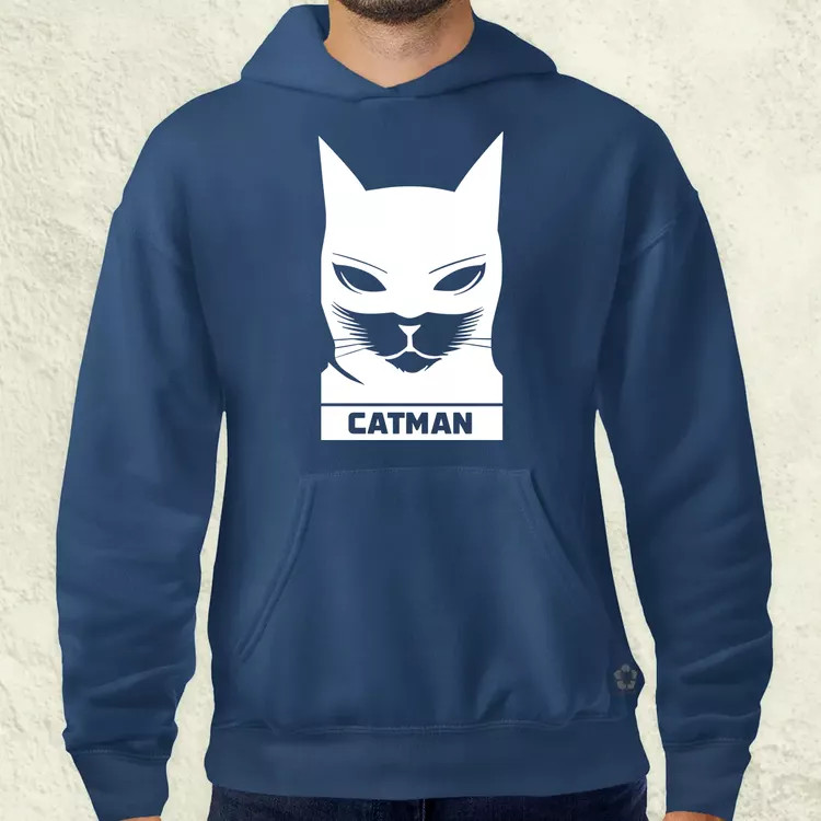 Catman fehér férfi pulóver