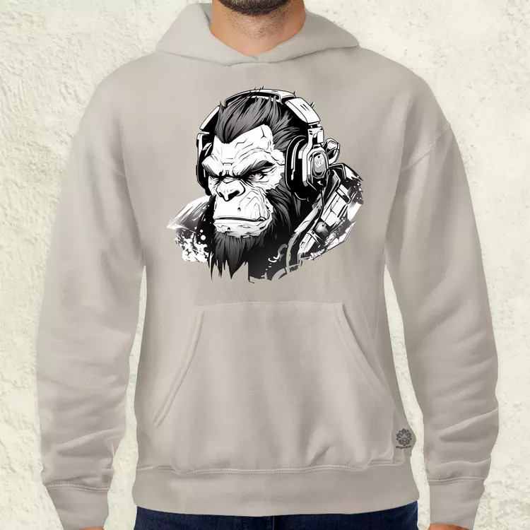 Cyberpunk gorilla v1 férfi pulóver