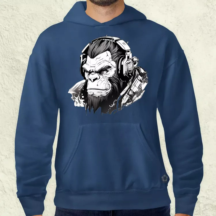 Cyberpunk gorilla v1 férfi pulóver