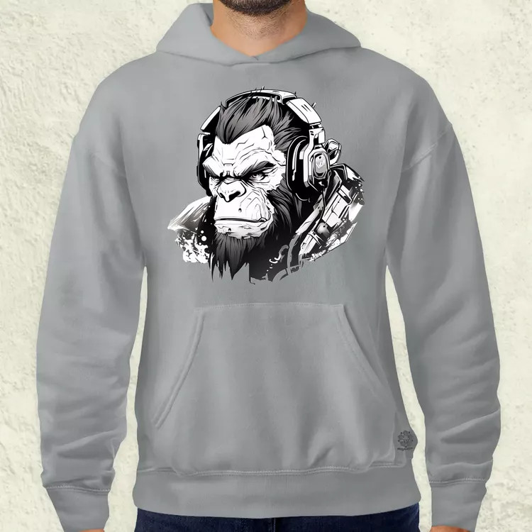 Cyberpunk gorilla v1 férfi pulóver