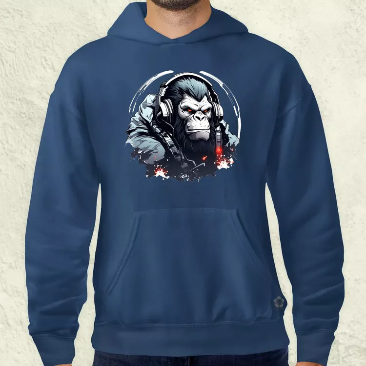Cyberpunk gorilla v2 férfi pulóver