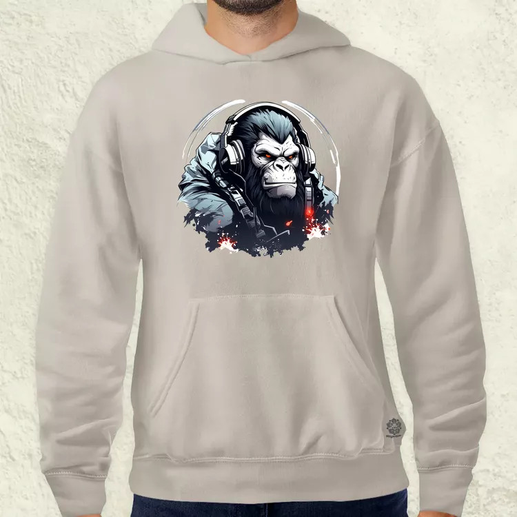 Cyberpunk gorilla v2 férfi pulóver