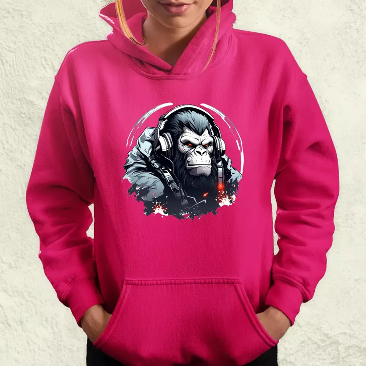 Cyberpunk gorilla v2 női pulóver