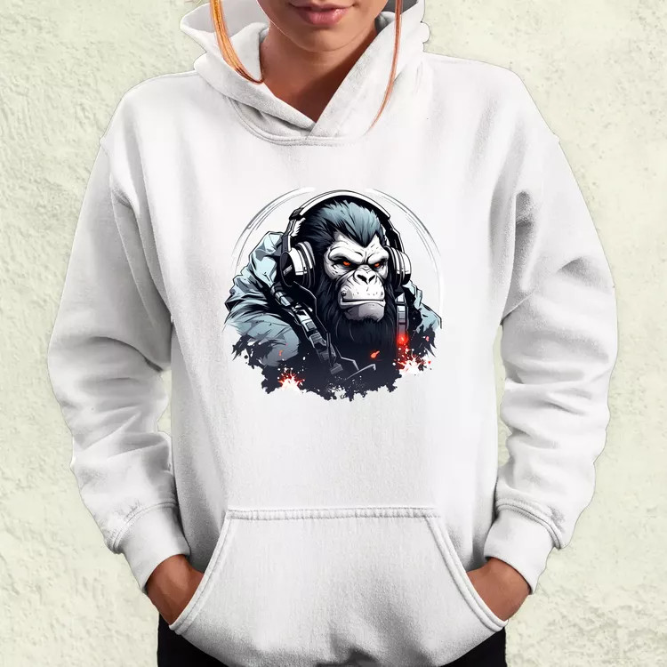Cyberpunk gorilla v2 női pulóver