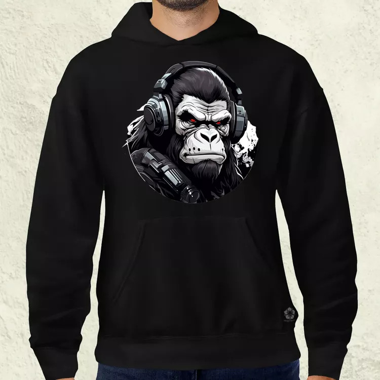 Cyberpunk gorilla v3 férfi pulóver