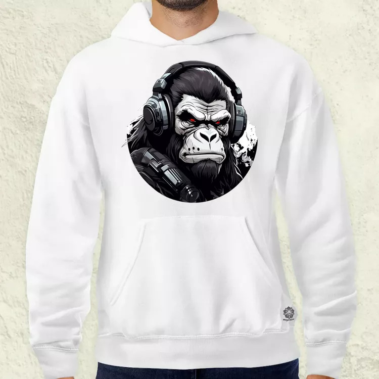 Cyberpunk gorilla v3 férfi pulóver