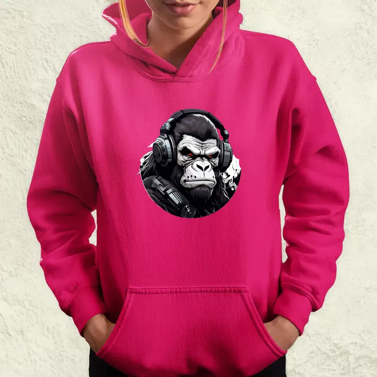 Cyberpunk gorilla v3 női pulóver