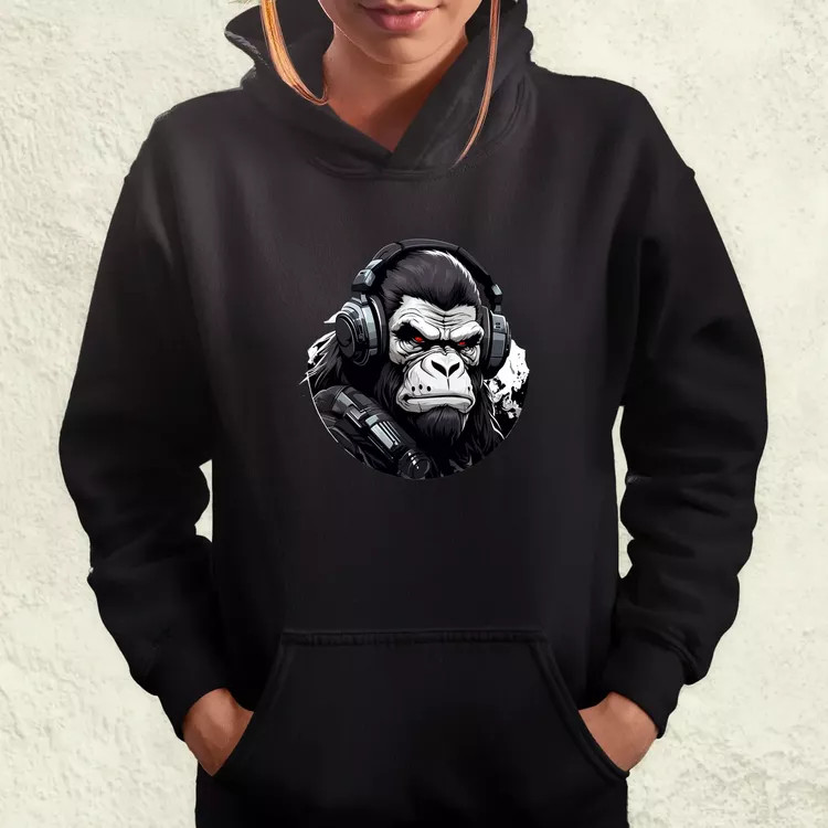 Cyberpunk gorilla v3 női pulóver