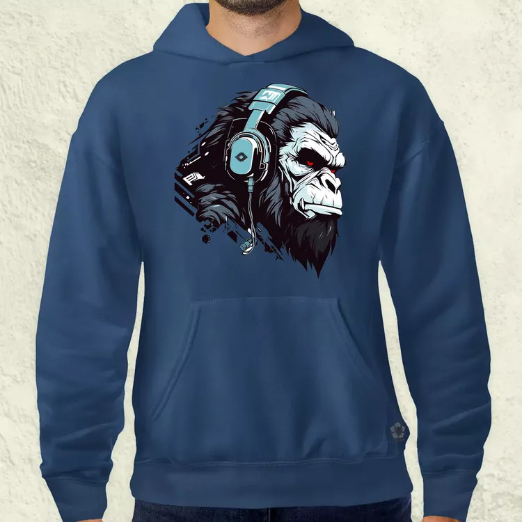 Cyberpunk gorilla v4 férfi pulóver