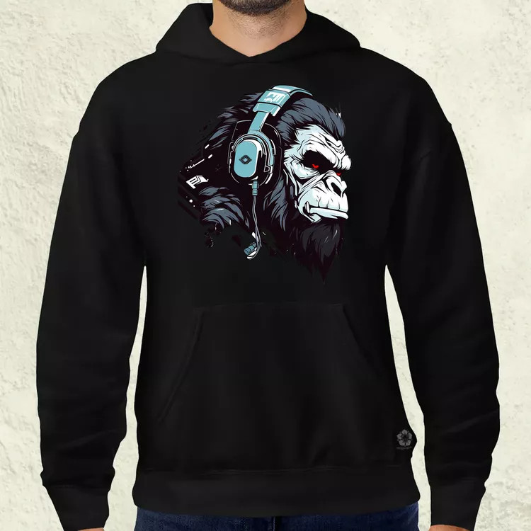 Cyberpunk gorilla v4 férfi pulóver