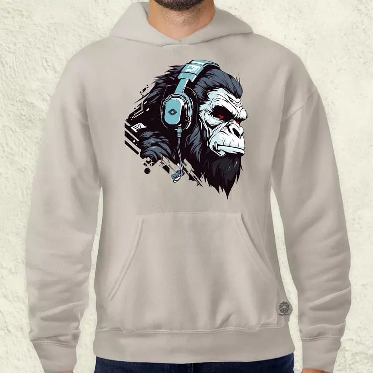 Cyberpunk gorilla v4 férfi pulóver