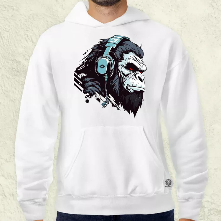 Cyberpunk gorilla v4 férfi pulóver