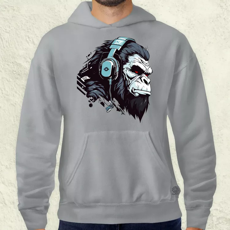 Cyberpunk gorilla v4 férfi pulóver
