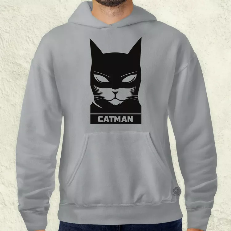 Catman fekete férfi pulóver