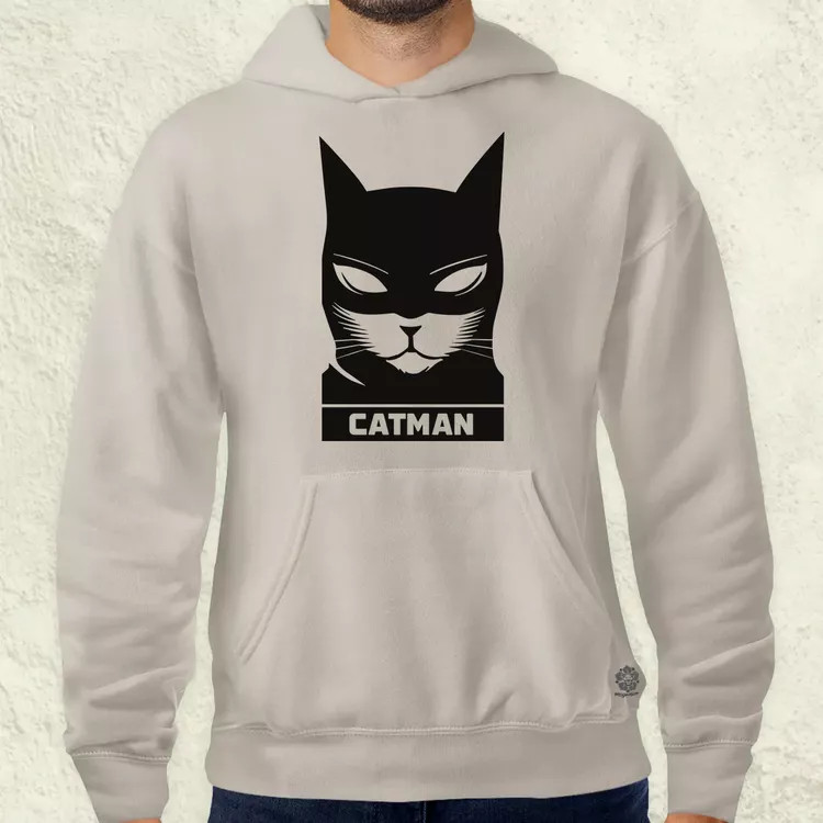 Catman fekete férfi pulóver
