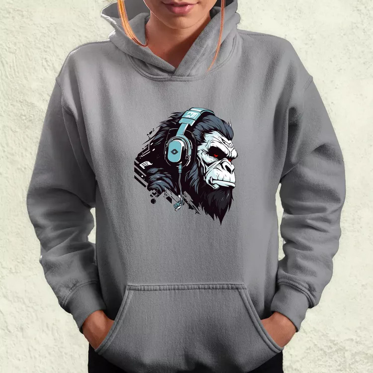 Cyberpunk gorilla v4 női pulóver