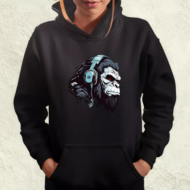 Cyberpunk gorilla v4 női pulóver