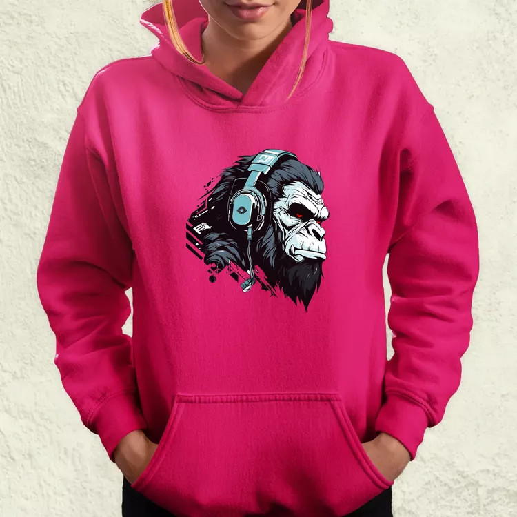 Cyberpunk gorilla v4 női pulóver