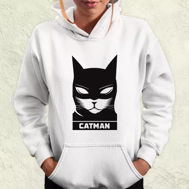 Catman fekete női pulóver