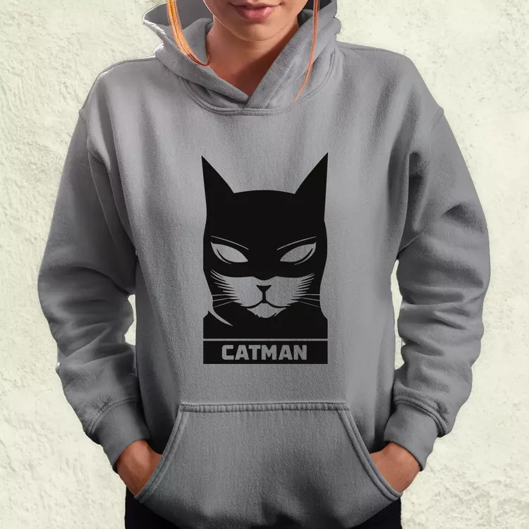 Catman fekete női pulóver