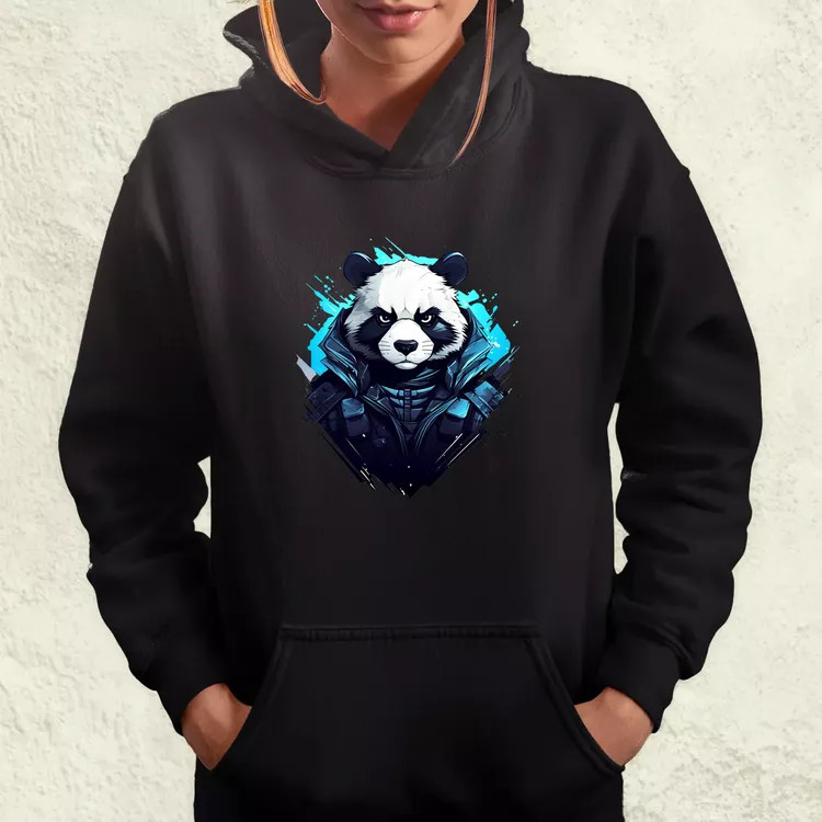 Cyberpunk panda v1 női pulóver