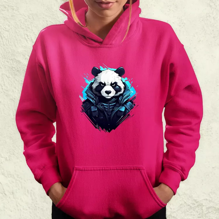 Cyberpunk panda v1 női pulóver