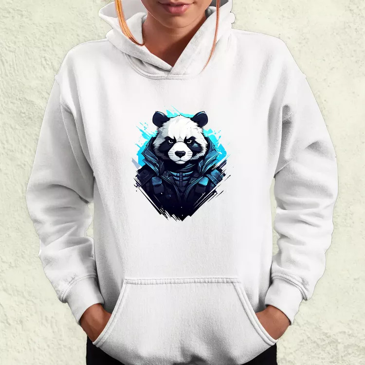 Cyberpunk panda v1 női pulóver