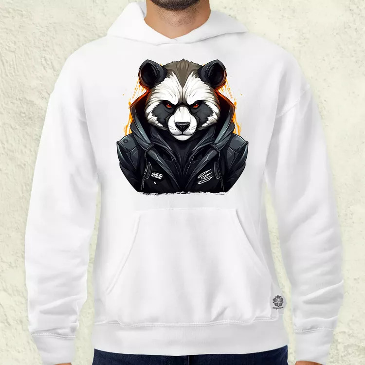 Cyberpunk panda v2 férfi pulóver