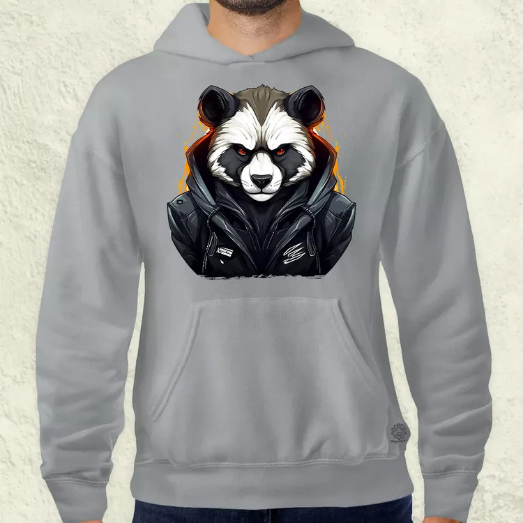 Cyberpunk panda v2 férfi pulóver