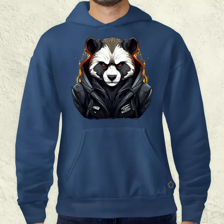 Cyberpunk panda v2 férfi pulóver