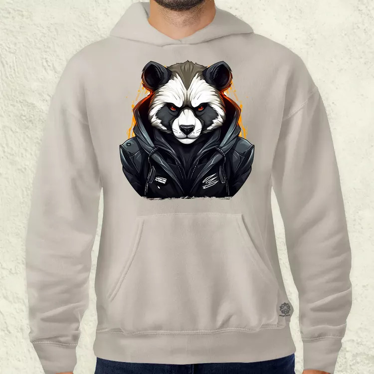 Cyberpunk panda v2 férfi pulóver