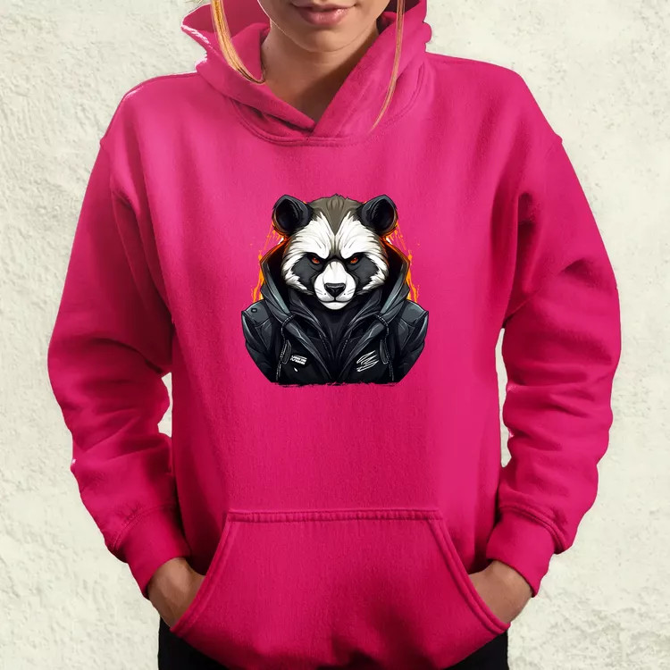 Cyberpunk panda v2 női pulóver