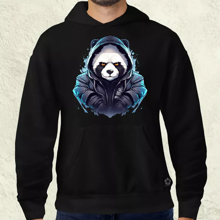 Cyberpunk panda v3 férfi pulóver