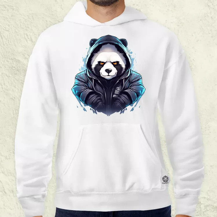 Cyberpunk panda v3 férfi pulóver