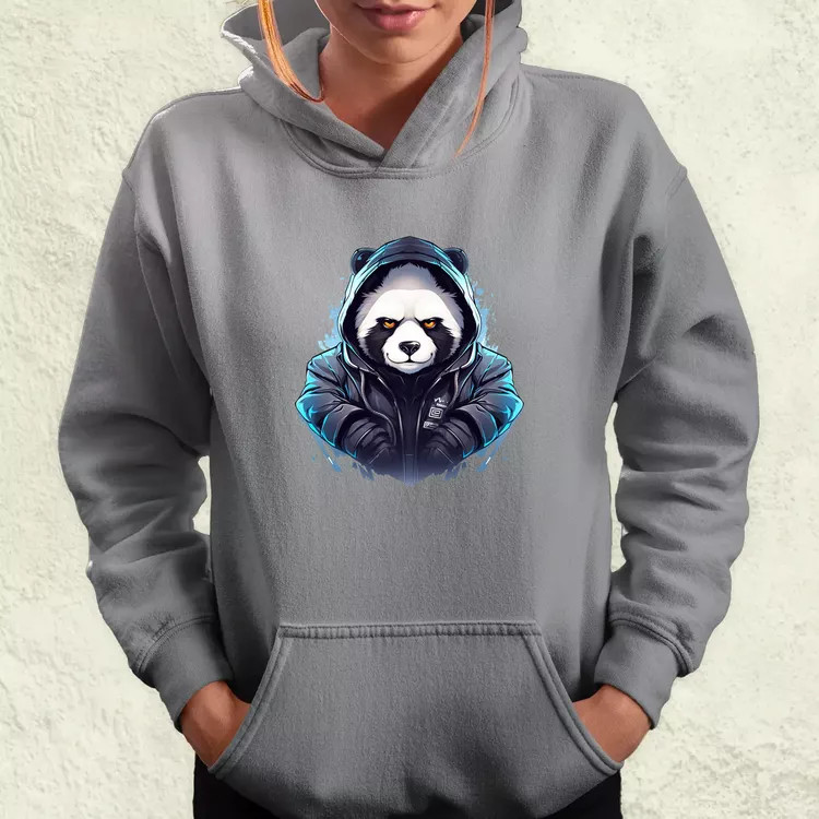Cyberpunk panda v3 női pulóver