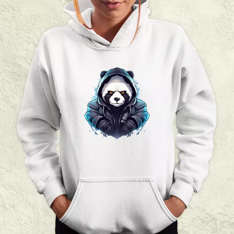 Cyberpunk panda v3 női pulóver