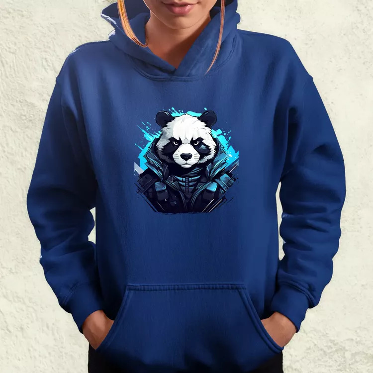 Cyberpunk panda v4 női pulóver