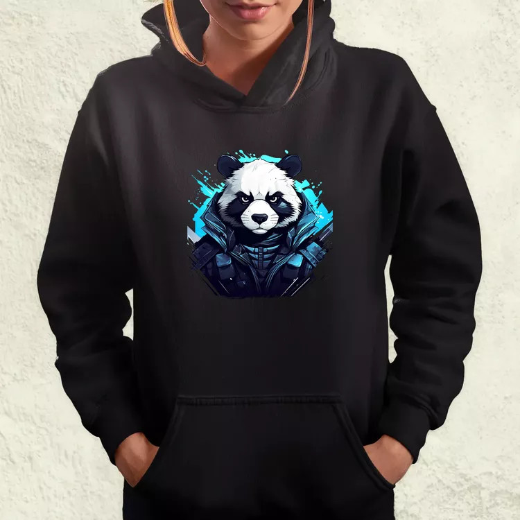 Cyberpunk panda v4 női pulóver