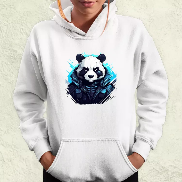 Cyberpunk panda v4 női pulóver