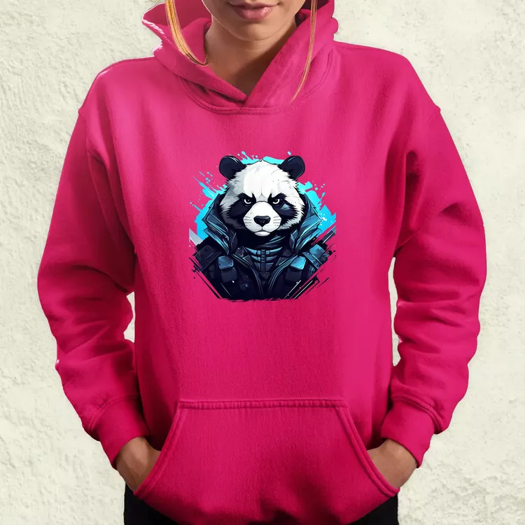 Cyberpunk panda v4 női pulóver