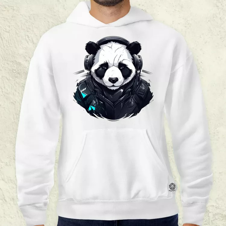 Cyberpunk panda v5 férfi pulóver