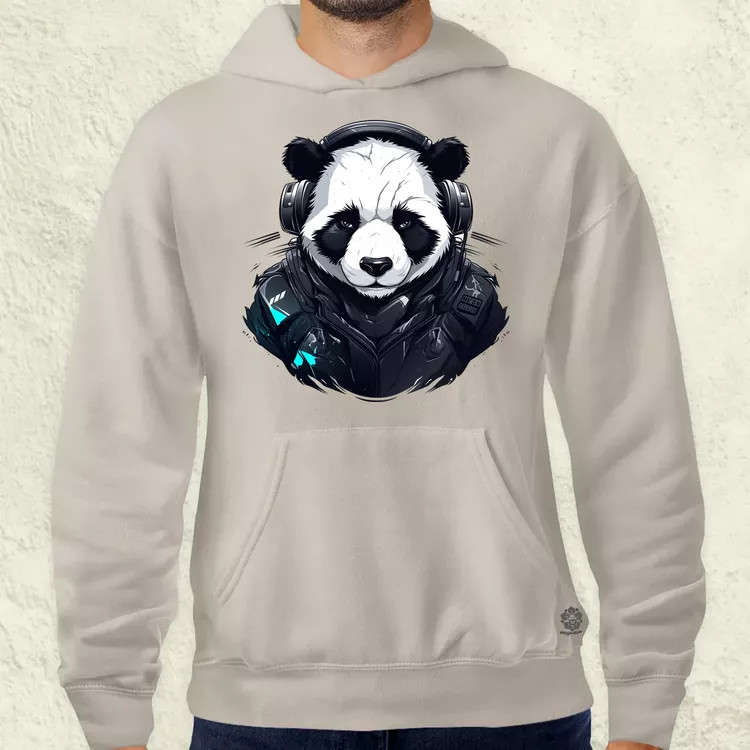Cyberpunk panda v5 férfi pulóver