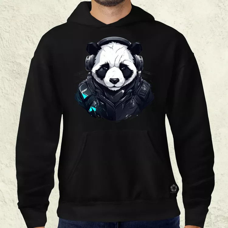 Cyberpunk panda v5 férfi pulóver