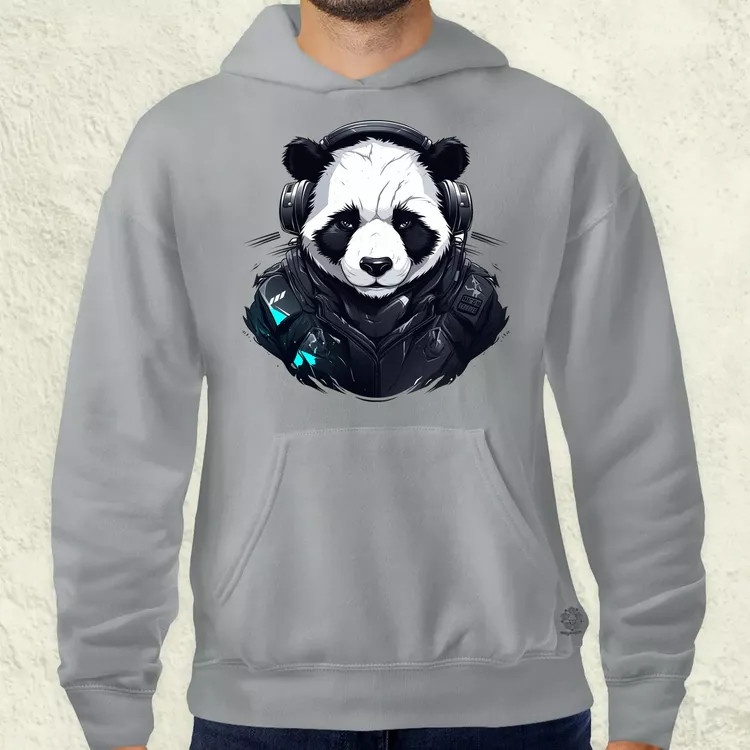 Cyberpunk panda v5 férfi pulóver